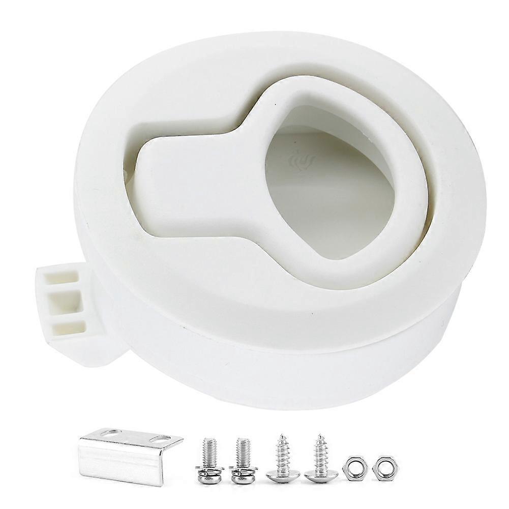 White Plastic Flush Pull Hatch Latch Corrosion Resistant Accessories for Marine Boat Deck