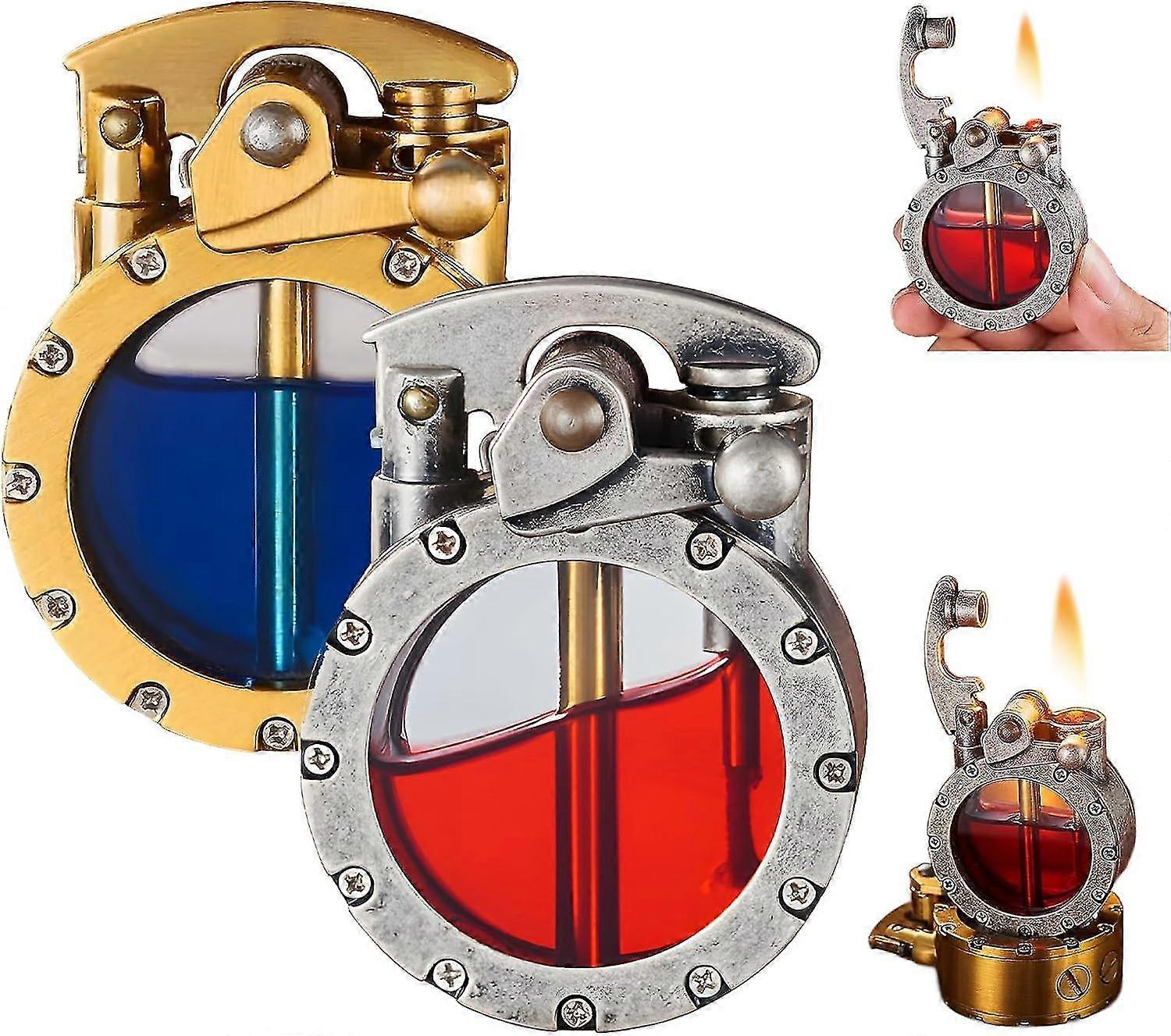 Läpinäkyvä kerosiinisytytin Retro Steampunk -sytytin (ei polttoainetta) UUSI VARASTO