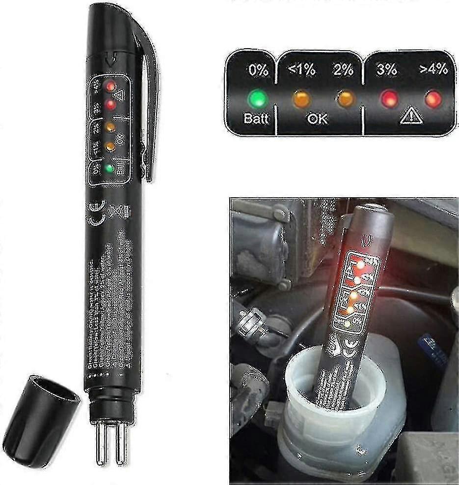 Brake Fluid Tester Detector, 5 Led Auto Diagnostic Brake Tester
