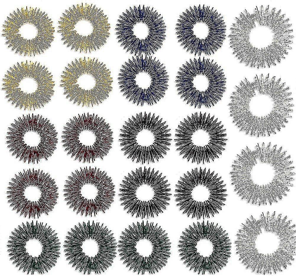 24pcs شائك الحسية تدليك الإصبع العلاج بالابر حلقات مدلك الإصبع للمراهقين البالغين القلق الإجهاد المخفض تخفيف اليدين والقدمين