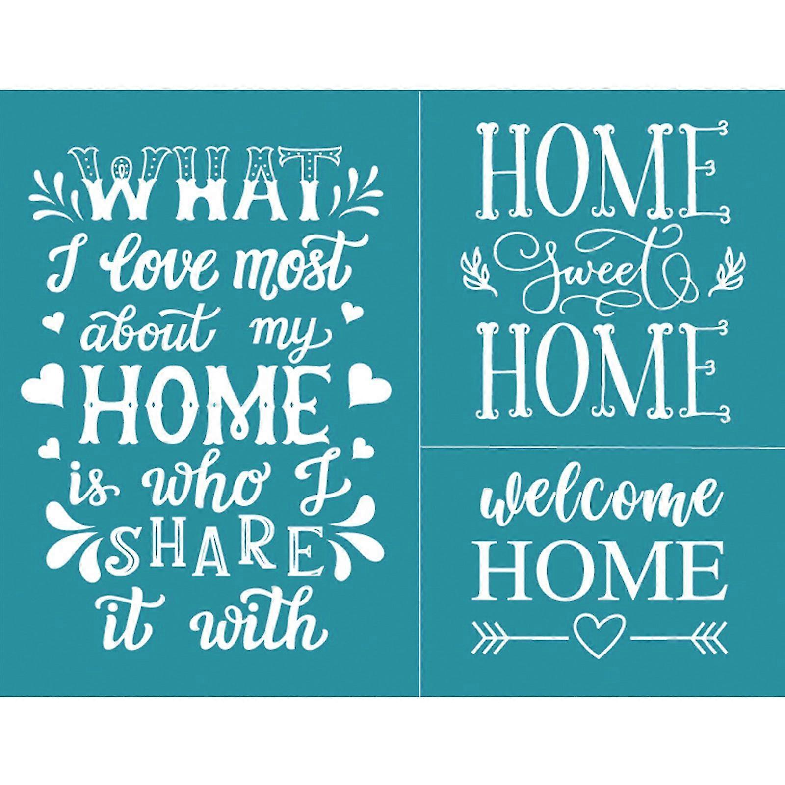 Welcome Home Silk Screen Printing Stencil Reusable Sign Stencils