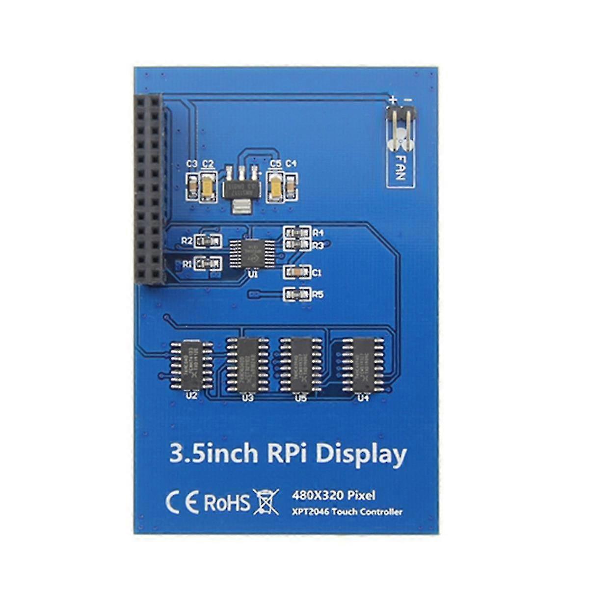 3.5 Inch Touch Screen Module Spi 480x320 With 5v Fan Interface Resistive Touch Screen For 3b+/4b