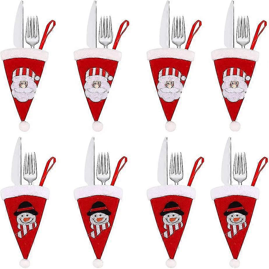 8 packs mini christmas knife spoon fork bag