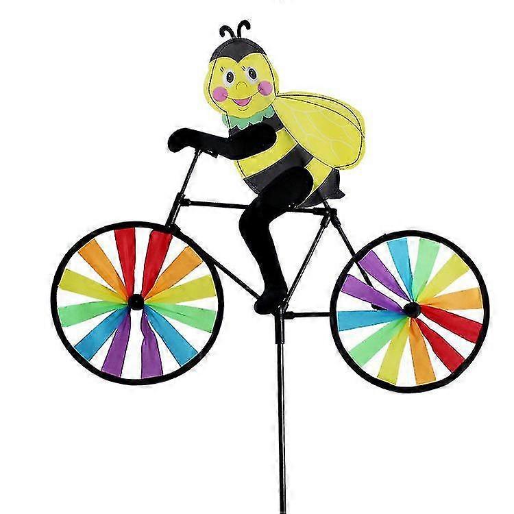 Ornament Bee Wind -spinner Pole Garden Yard Lawn Windmill Decoration
