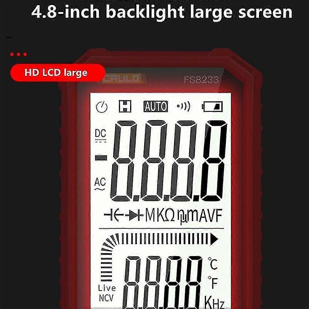 Fs8233 Capacitance Multimeter Ohm Hertz Tester 1000v10a/20a Test Leads,suitable For General Digital