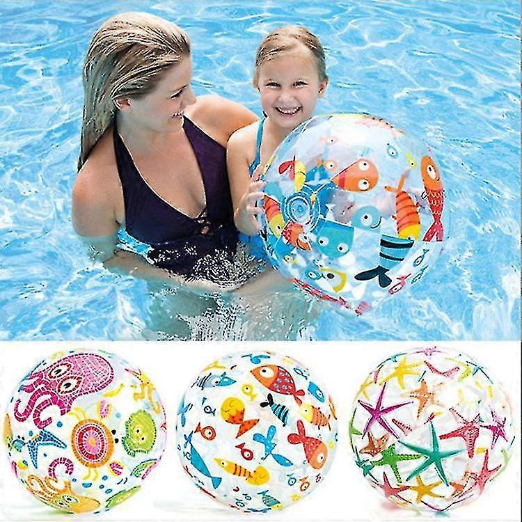 3pcs Beach Ball Playing Water Toy Inflatable Ball Summer Outdoor Activity