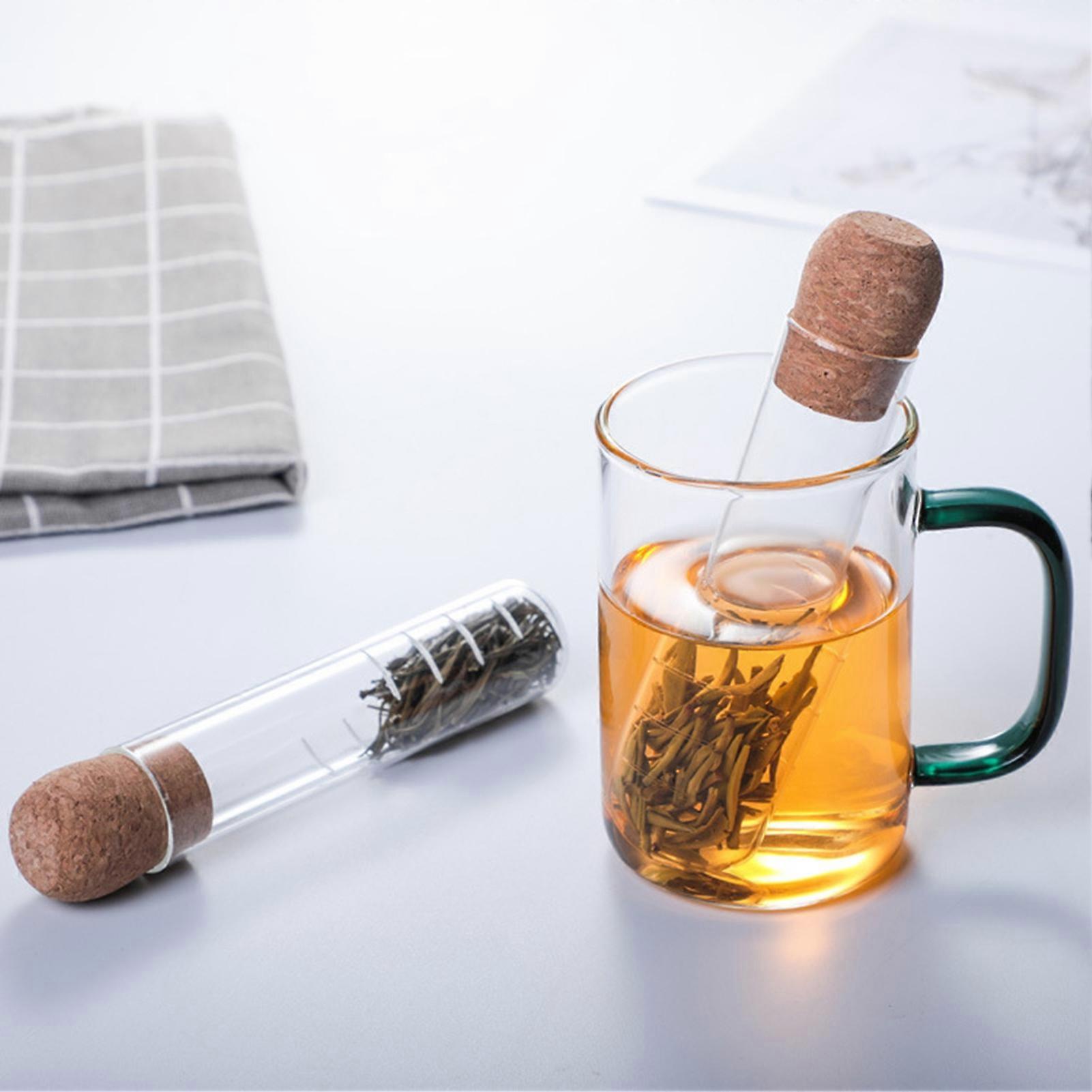 Tea Strainer Pipe Transparent Heat Resistant Creative Wide Application Tea Filter Pipe for Home KAESI