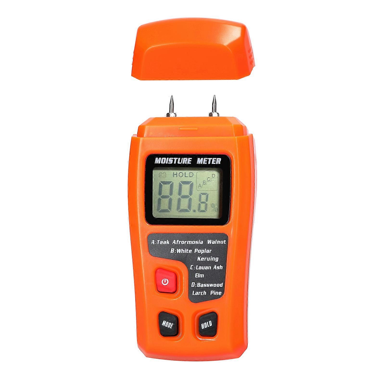 Digital Wood Moisture Meter Timber Humidity Tester Moisture Content Detector 4 Wood Measurement Modes with LCD Display