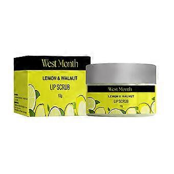 Lemon Walnut Lip Scrub, Lip Exfoliating Scrub en Moisturizer, Lip Repair, Maakt Lippen Mollig en Zacht, Natuurlijke Exfoliant voor Ruwe, Droge Lippen (1 stuk)