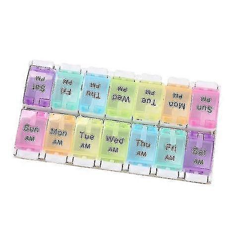 2 Rows 14 Grids Weekly Pill Box