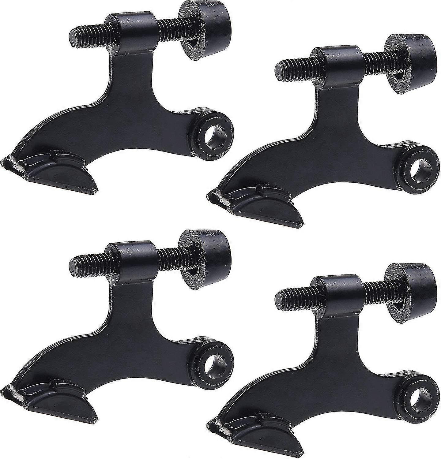4x Black Hinge Pin Door Stops - With Bumper Guard Caps - Easy To Install - Prevents Damage To Walls And Doors - Sturdy And Adjustable^ccgv2