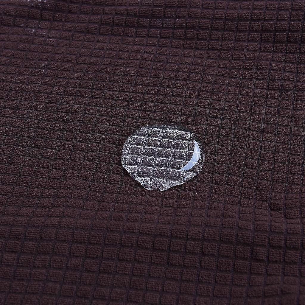 2xストレッチスパンデックスジャカードソファソファシートクッションカバーダークコーヒーサイズL