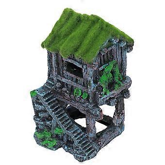 Aquarium Resin Pavilion Ornaments Vivid Lifelike Details Safe Resin Fish Tank Pavilion Landscaping for Decoration