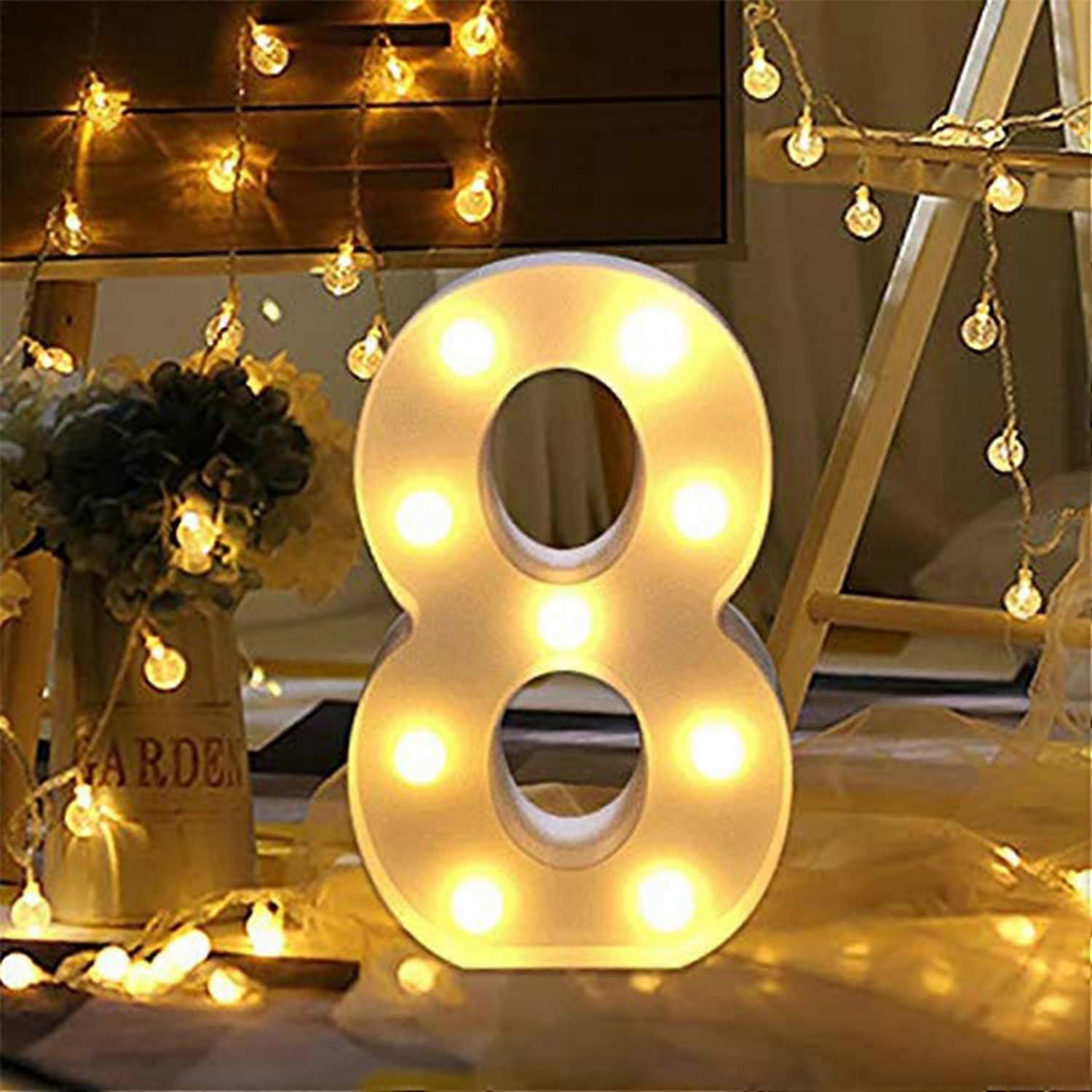 Light Up Numbers Marquee Numbers - LED Numbers Number Lights, Color Changing Light Up Numbers for Party Birthday Wedding Bar Christmas Decoration