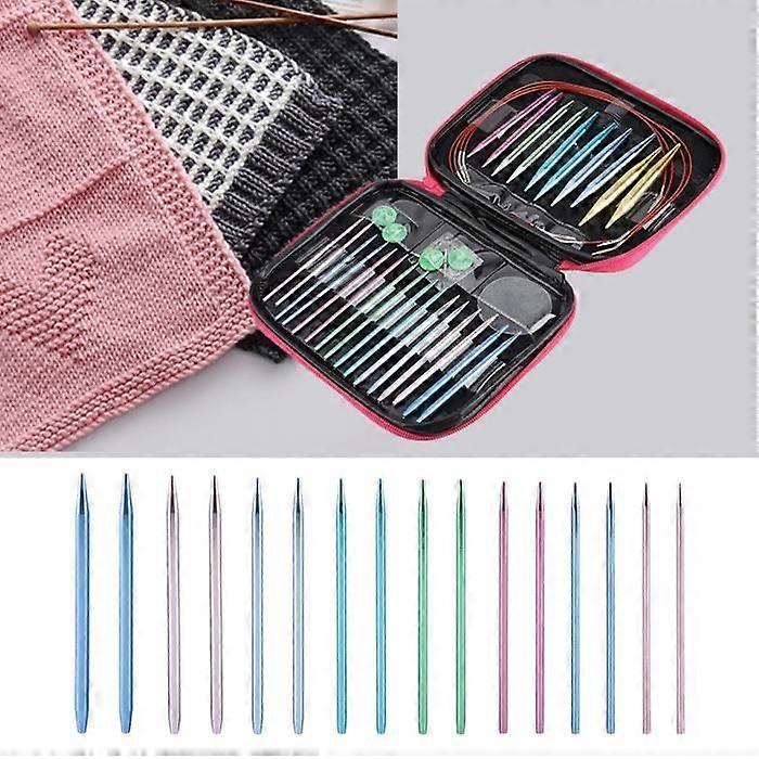 Knitting Needle Interchangeable Circular Aluminum Needle Sets | Large decorative tiebacks