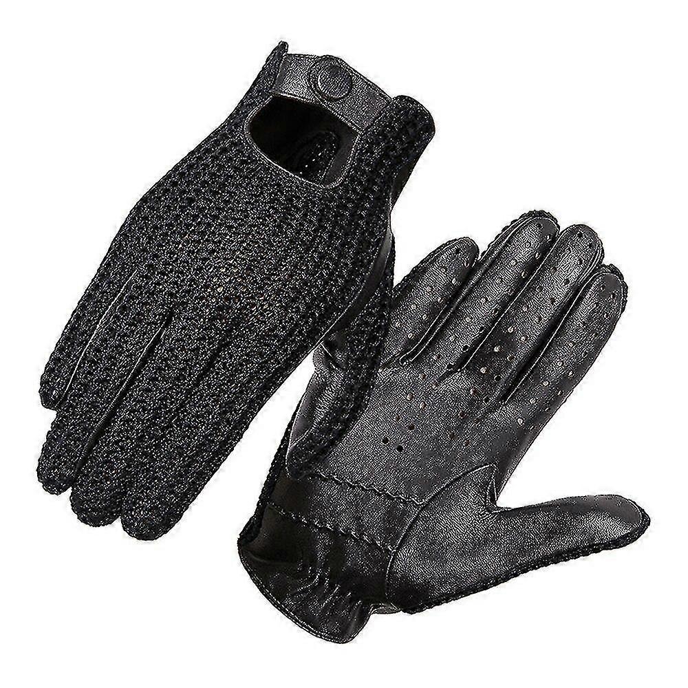 Mode Fahrhandschuhe Echtes Schaffell Leder Handschuhe Männer Warm Strickhandschuhe Fäustlinge
