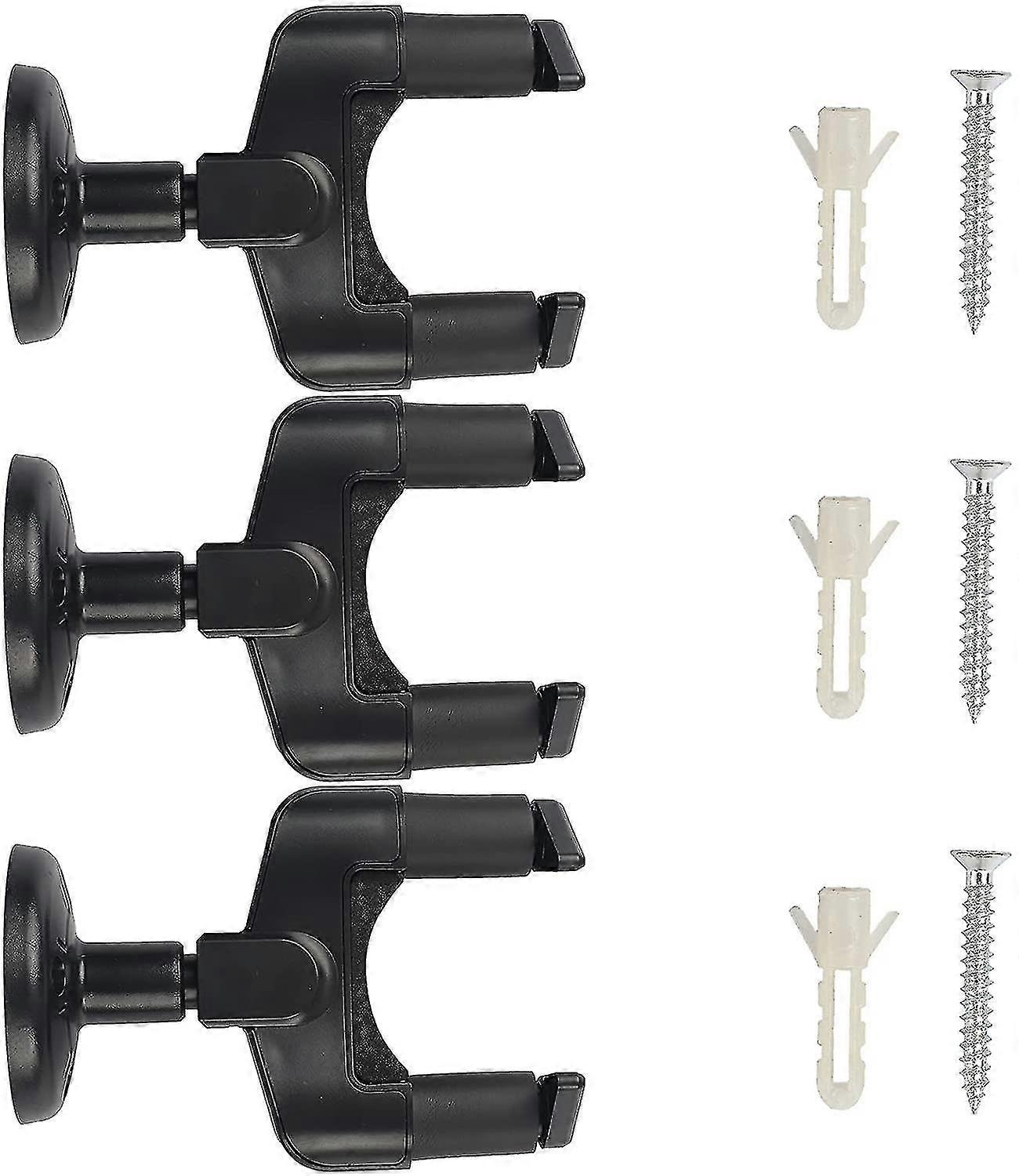 3-pack Guitar Wall Mounts Hard Locking Guitar Wall Mounts With Wall Pads