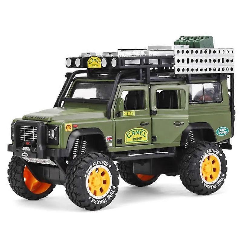 Προσομοίωση Land Rover Defender τροποποιημένο ταξίδι στην έρημο off-road όχημα κράμα μοντέλο αυτοκινήτου παιχνίδι