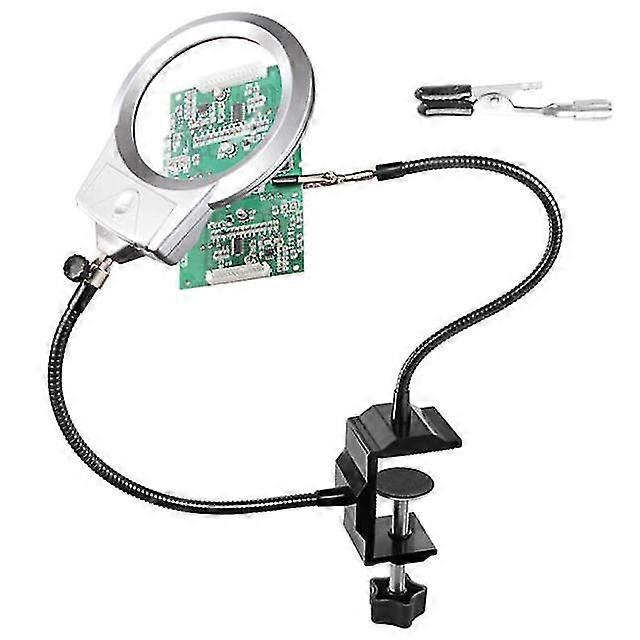 Led Lamp Magnifying Glass Repair Lamp Circuit Board Welding Auxiliary Tool G-Clamp Welding Station Two Jaws
