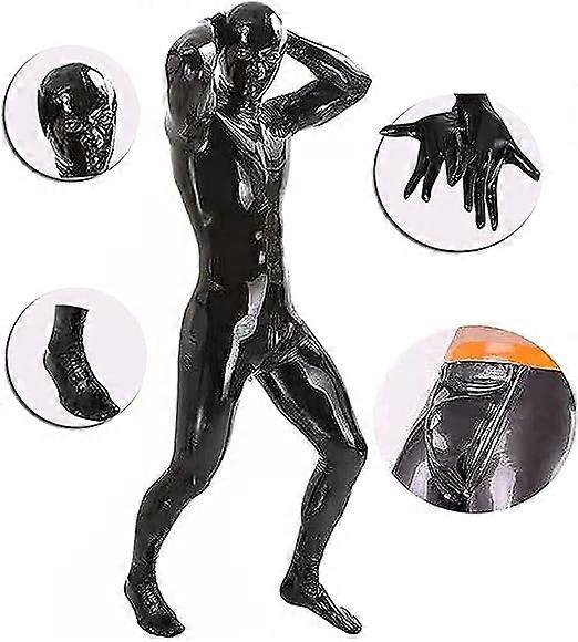 Sexiga underkläder för män, glansigt lackläder, helkroppsdesign, body, fånge, cosplay-kostym, latexbody