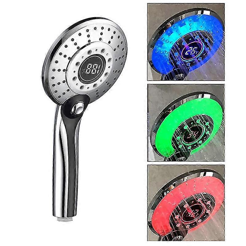 温度デジタルディスプレイLedシャワーハンドシャワーカラー変更ハンドヘルドシャワーブースターシャワースプリンクラー