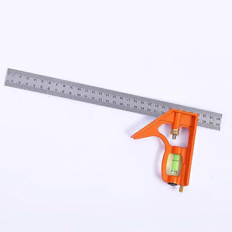 Combination Square 300mm - Metric - Universal and Precise Metal Combination Square with Stop and Scribing Tool - Professional Measuring Tool