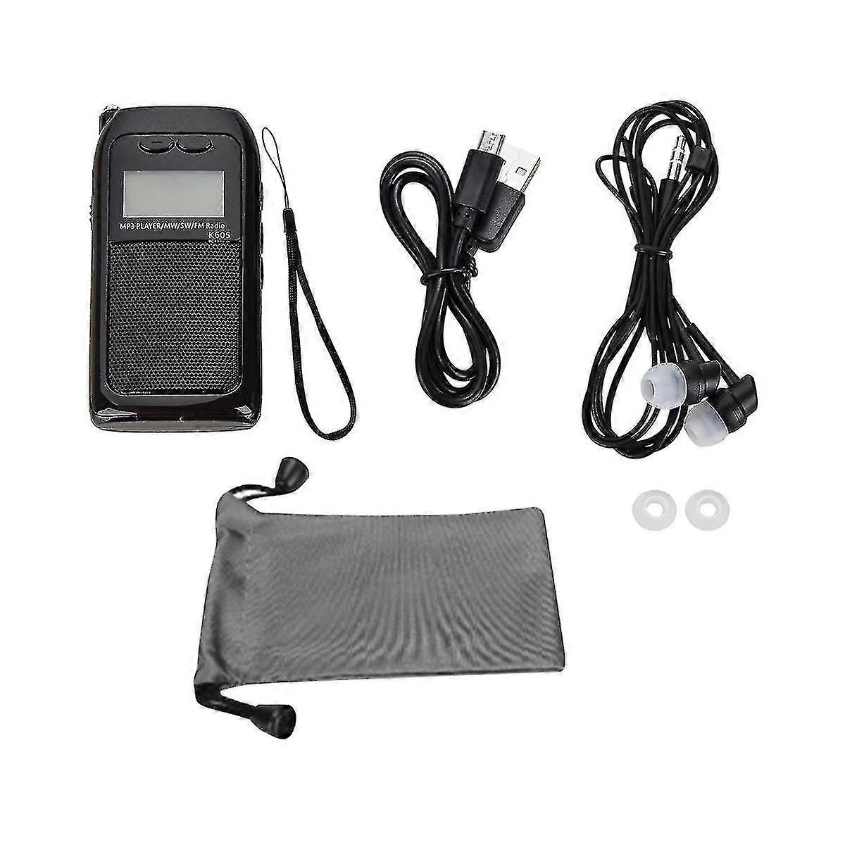 Portable Pocket Digital Radio Multifunction Fm Mw Sw Full-band Radio With 1.18in Lcd Digital Displa