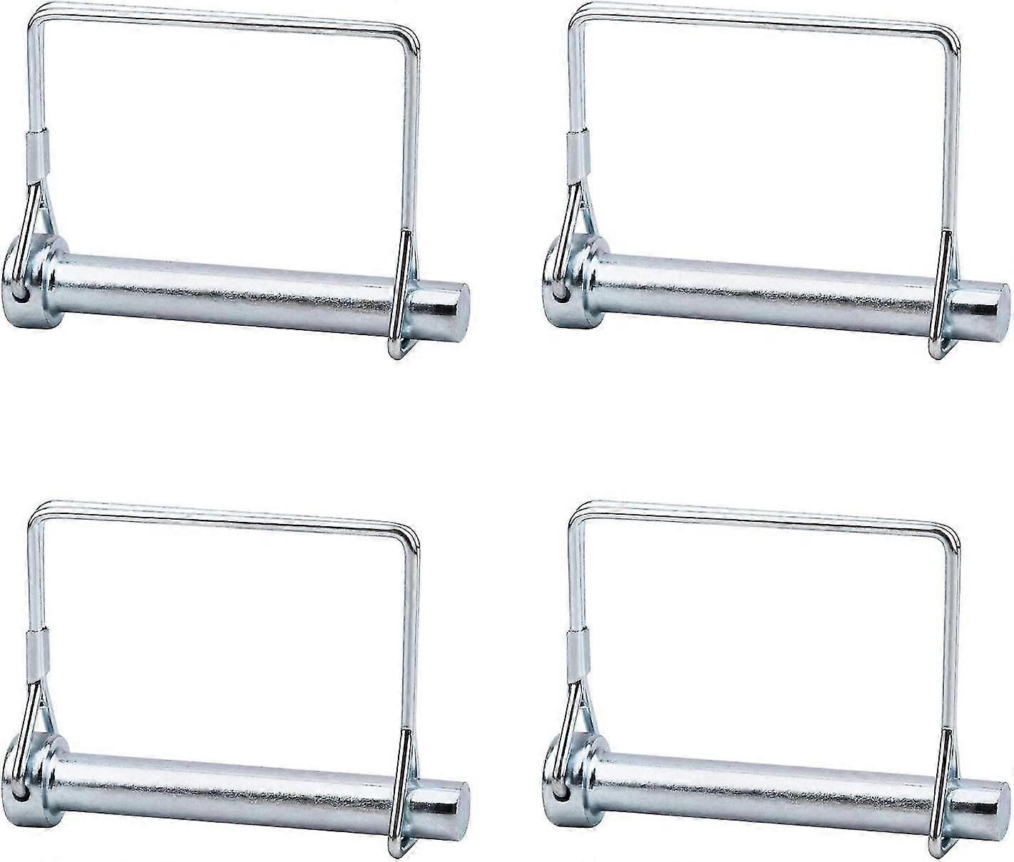 4pcs Shaft Lock Pin, 3/8" Galvanized Square Wire Loop Pin For Trailers Farm Garden Lawn