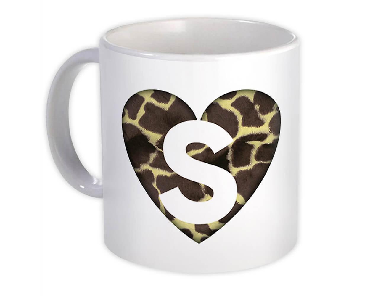 Geschenkbecher: Monogramm Buchstabe S Giraffe