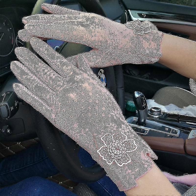 Blommiga spetshandskar för bröllopsoperafest Flapper spetshandskar