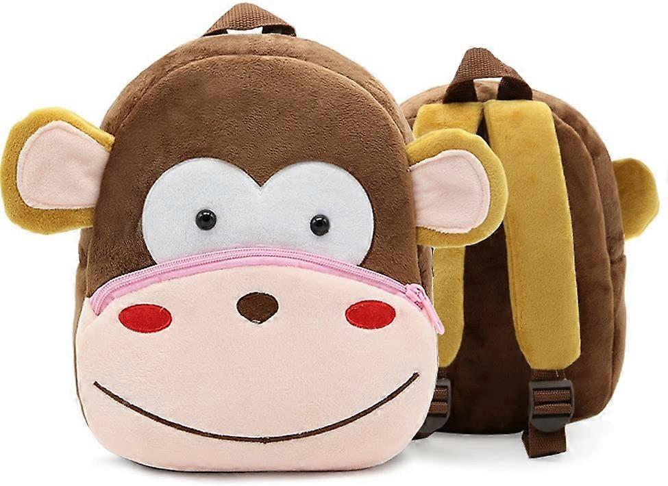 Monkey Children Preschool Plush Backpack