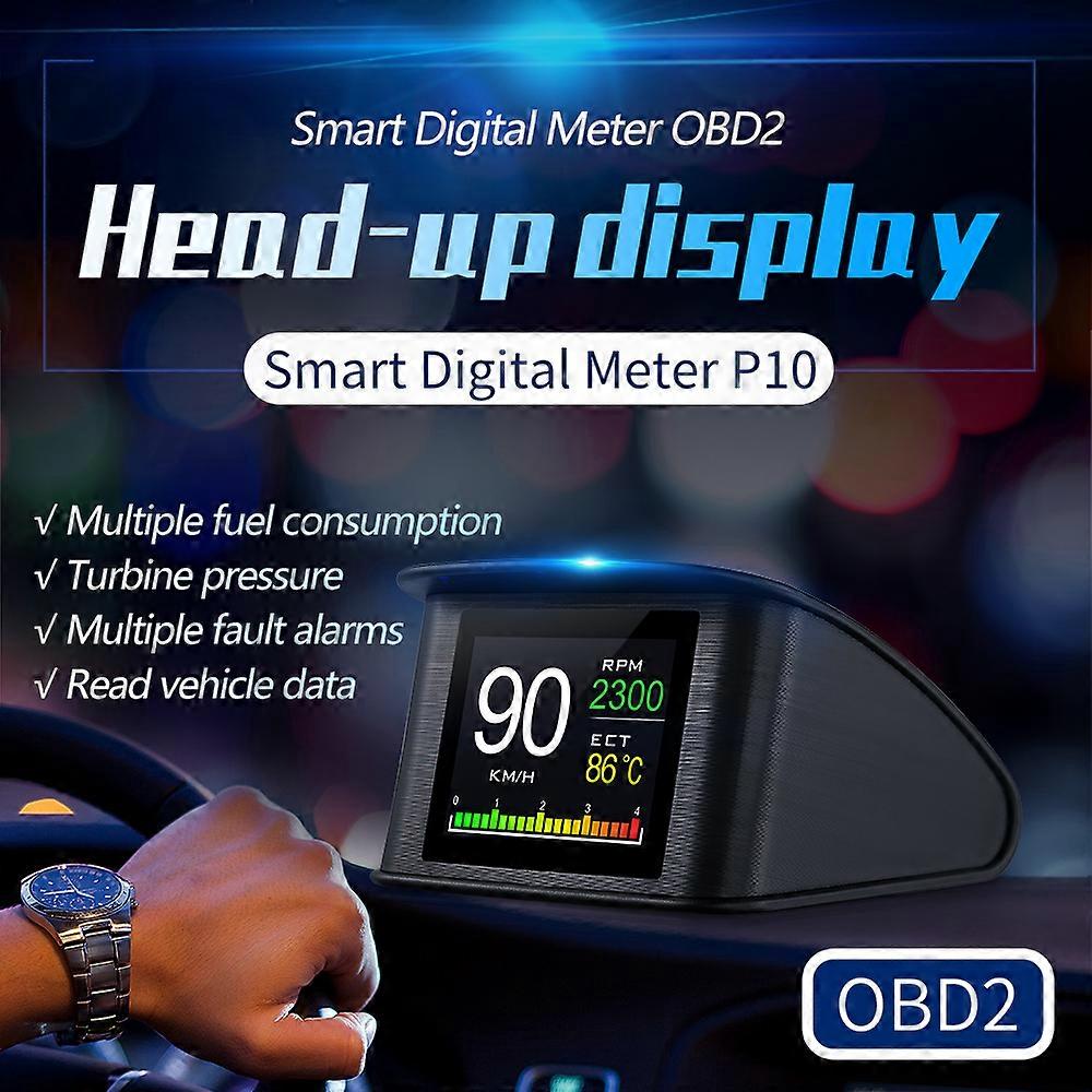 P10 αυτοκίνητο OBD2 κεφάλι επάνω επίδειξη HUD επί του σκάφους ψηφιακό ταχύμετρο υπολογιστών με την κατανάλωση καυσίμων αυτόματα ηλεκτρονικά εξαρτήματα