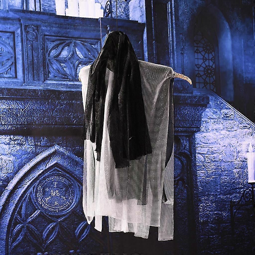 Floating Ghost Halloween Decoration Voice Control Light Emitting Horror Ghost
