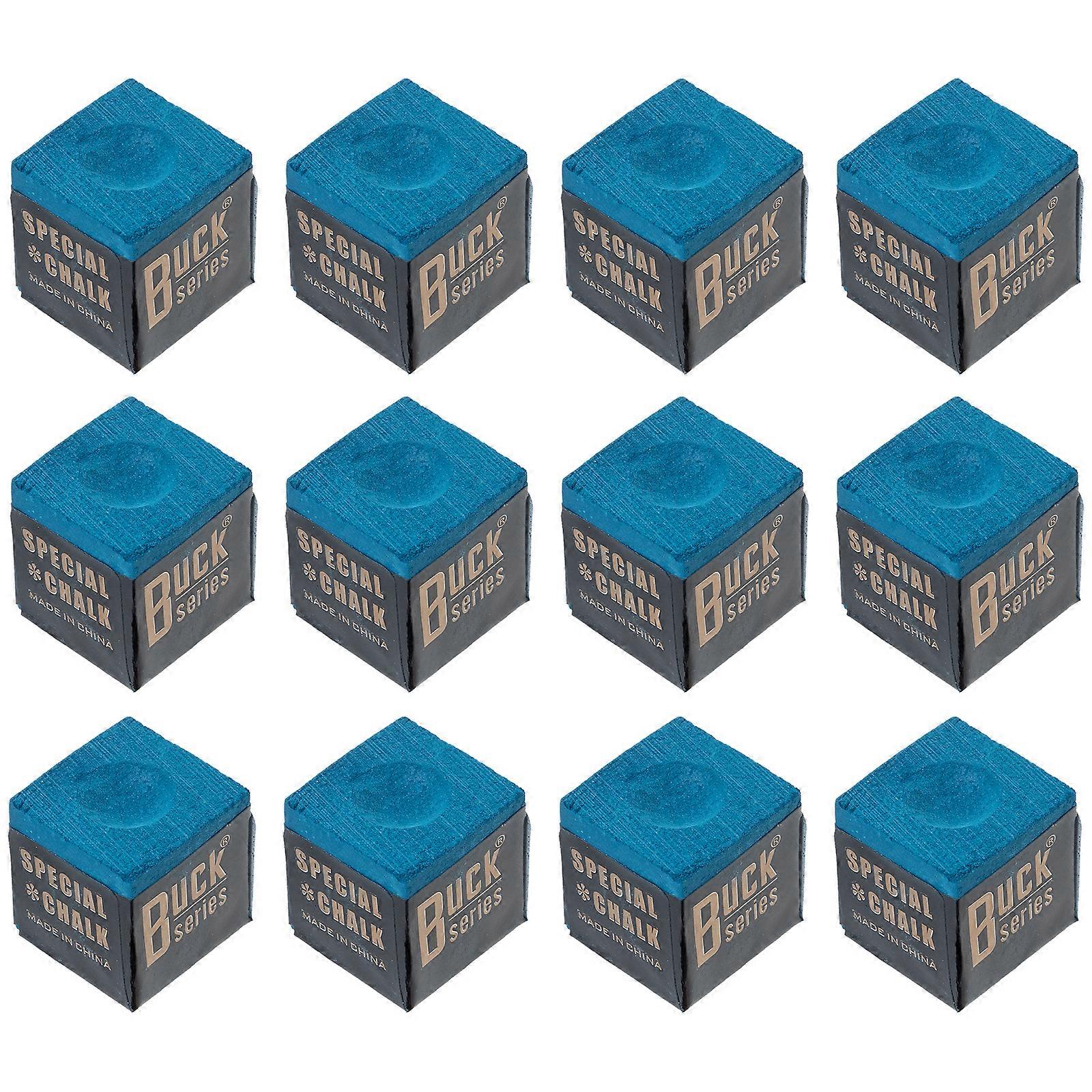 12Pcs Queue Stick Wischpulver Billardtisch Queue Kreide Billard Spielzubehör