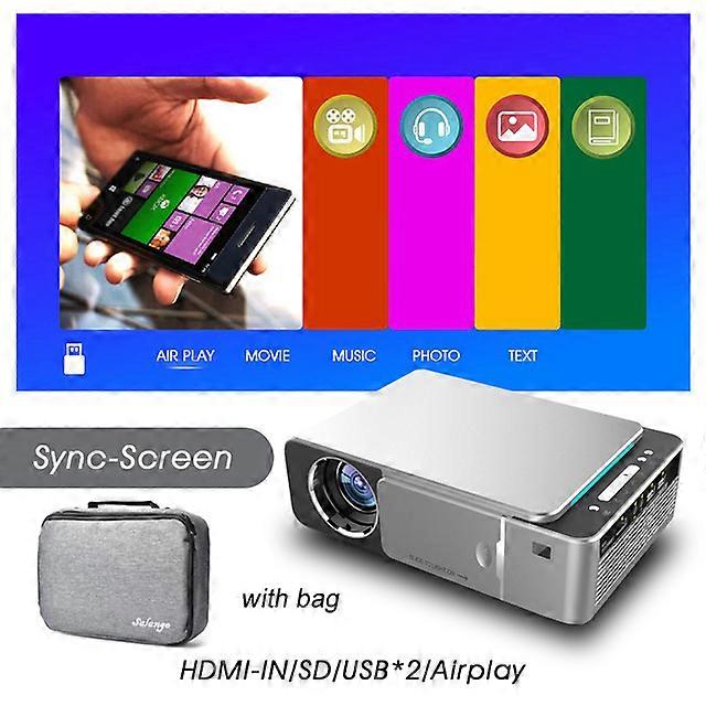 T6 Support 1080P Android Mini Projector Portable Home Theater Smart TV WIFI Beamer LED Projectors For 3D 4K Movie Phone