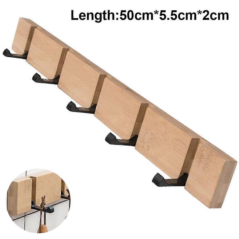 Modern Wall Coat Hook, Wooden Coat Rack Foldable Coat Hook,5 Hooks