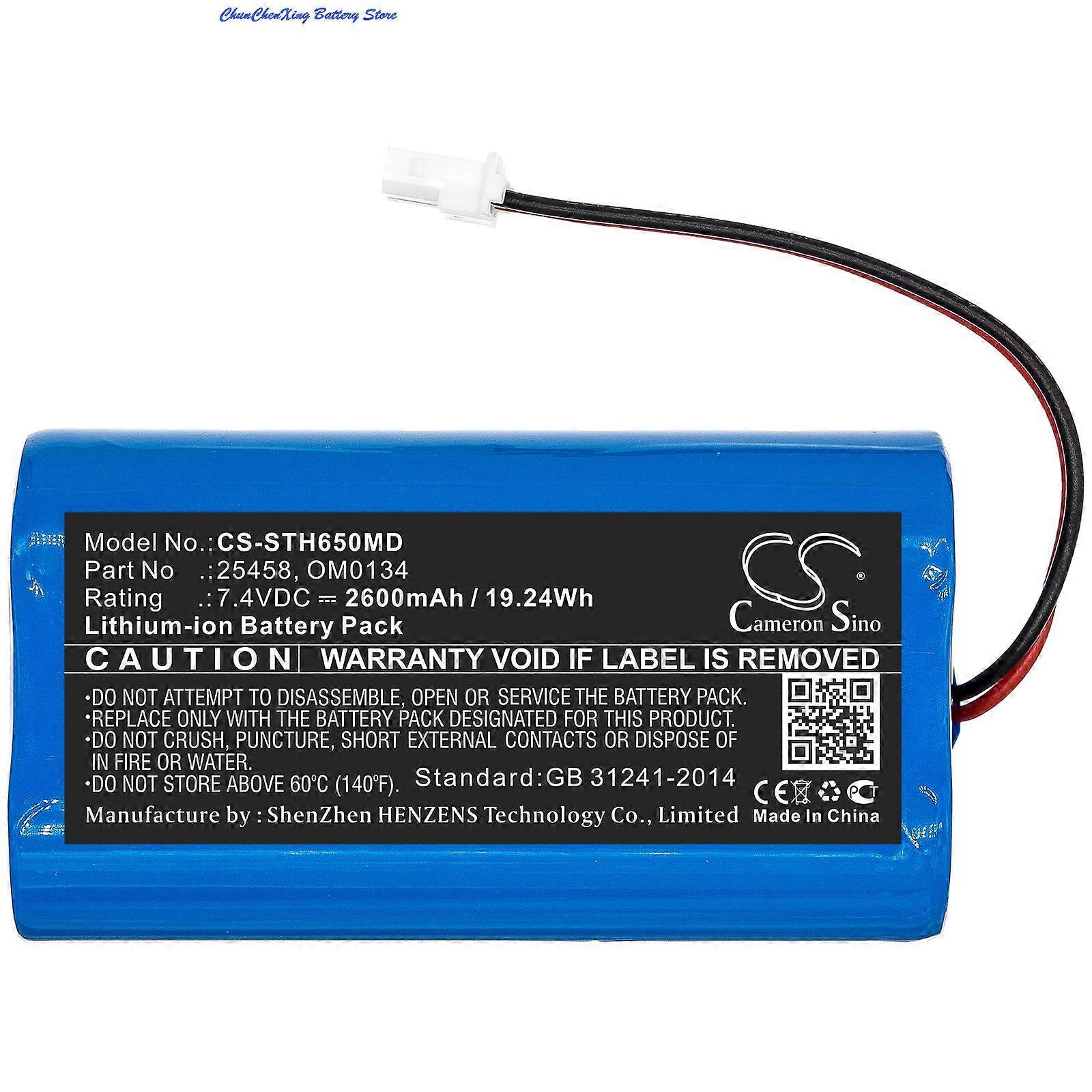 CS 2600mAh/3400mAh Battery for SurgiTel Eclipse EHL65, EHL-65, Odyssey Analog