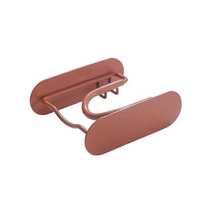 Support de sèche-cheveux en fer pour salle de bain sans punch Support de sèche-cheveux mural (1pc, brun ensoleillé)