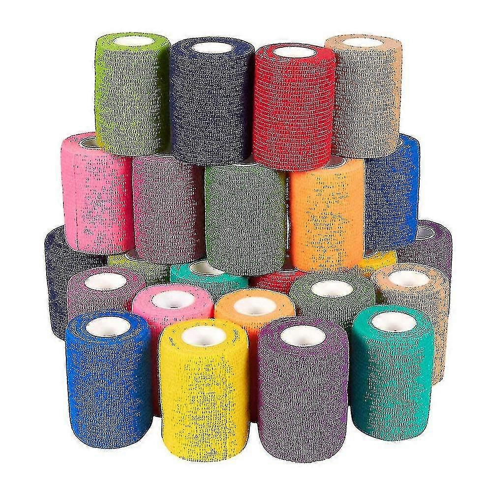24 Pcs Self Adherent Wrap Bandage Medical Vet Tape For Dog Cat, 3 In