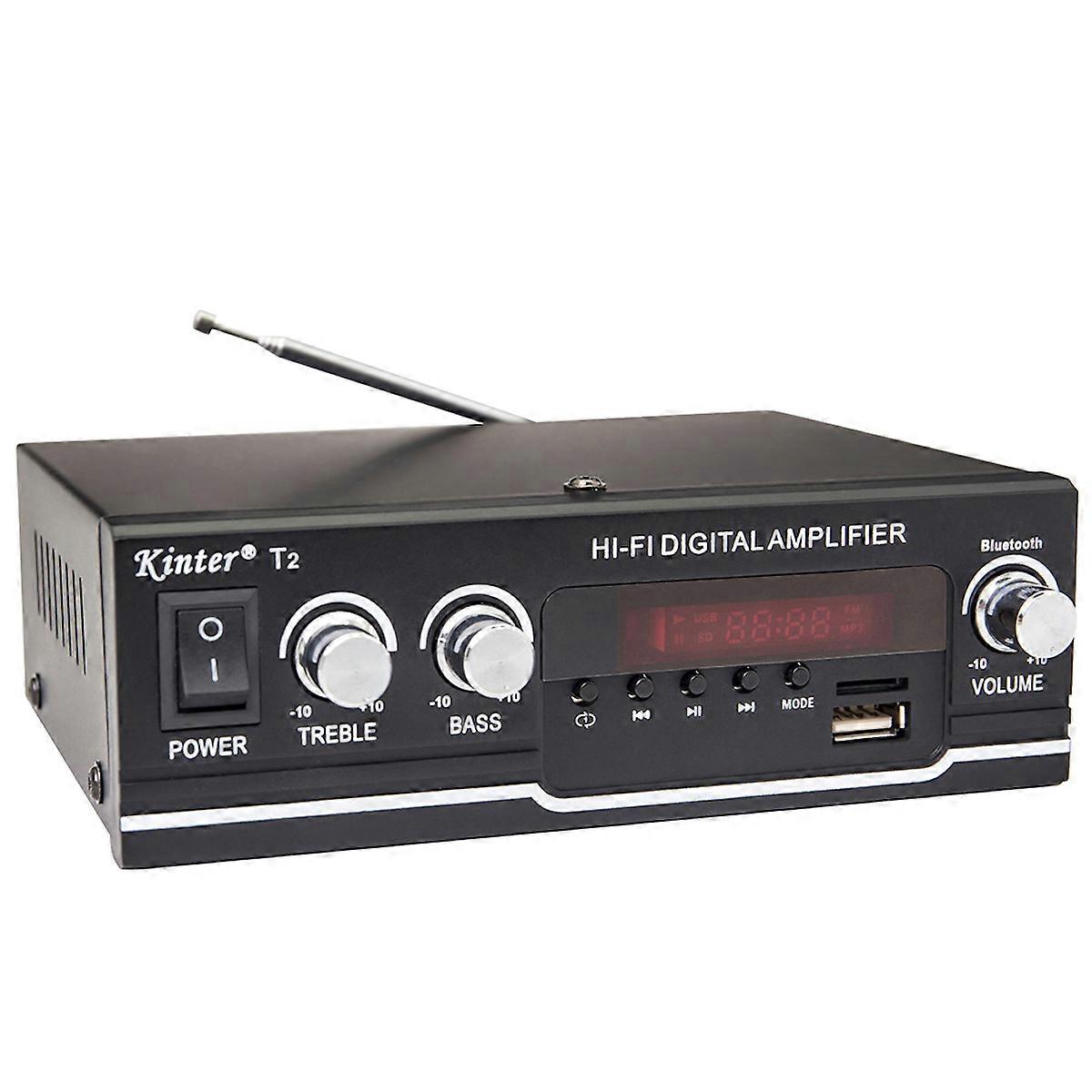 Bluetooth Hi Fi Audio Amplifier Car DC 12V Power Amplifier Digital USB Amplifer with Remote Control