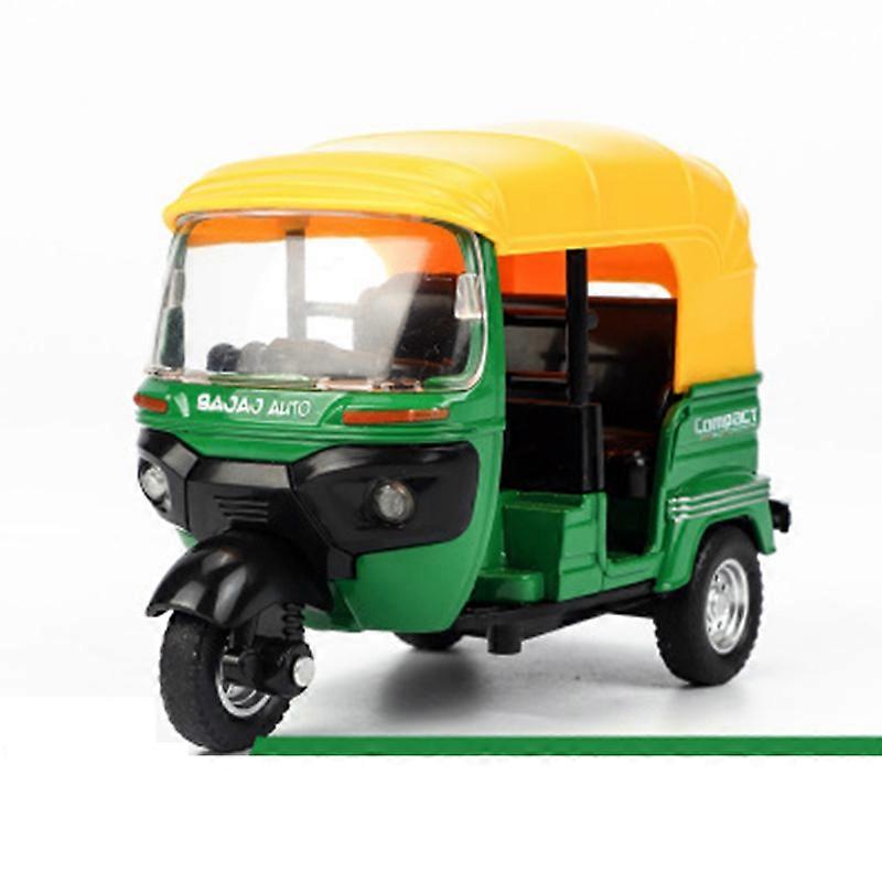 新しい合金プラスチック三輪車玩具ダイキャストTUTUオートリクシャーモデルフィギュアおもちゃ子供向けギフト