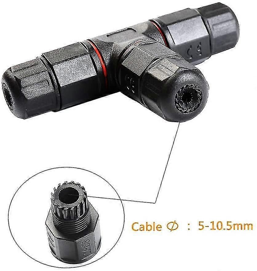 Ip68 Waterproof Electrical Junction Boxes 3 Way Cable Connector,2pcs