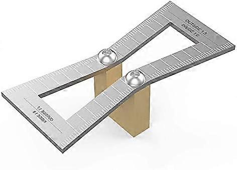 Dovetail Marker,Hand Carved Wood Gauge Dovetail Guide Tool with Scale,Dovetail Template Size 1:5-1:6 and 1:7-1:8 for carpentry, silver