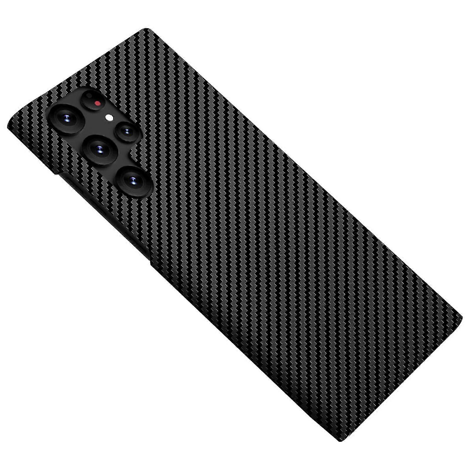 Carbon Fiber Texture Slim Case Compatible With Samsung Galaxy S23 Ultra, Hard Pc Shockproof Cover