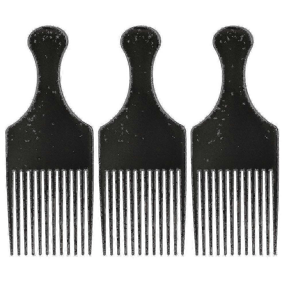 Pente afro de 3 peças com alça para cabelos grossos, cacheados e longos