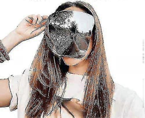 Oversized Full Face Polarized Large Mirror Sunglasses, Multicolor Protective Face Shield Visor Glasses