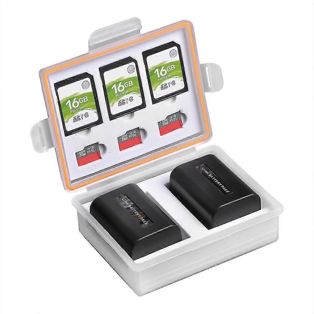 hgCamera Battery Box Storage SD TF Memory Card Case compatible with Canon LP-E17 LP-E12 Sony NP-FW50 N