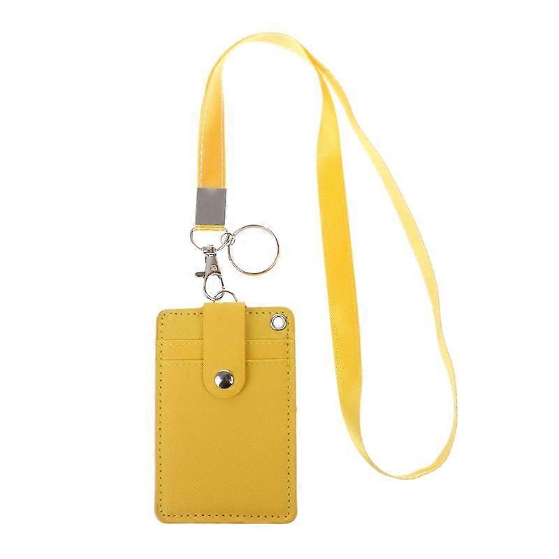 THINKTHENDO Office Work School ID Card Badge Holder with Keyring Rope Layards Neck Strap Bag Accessories 11x7.2cm