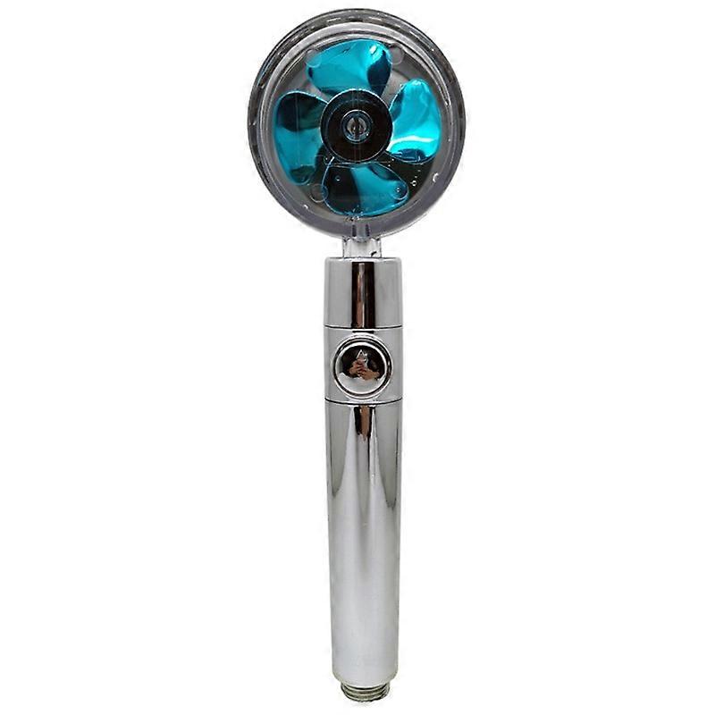 New Turbo Propeller Shower Head Water Saving High Preassure Flow 360 Degrees with Fan Extension Showerhead Rainfall with Holder
