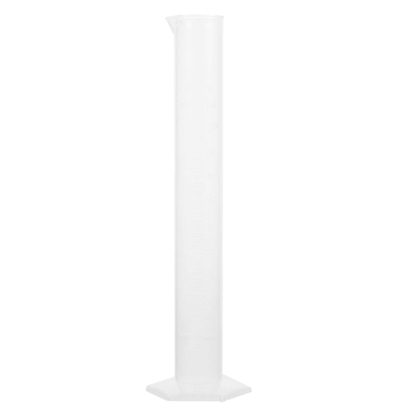 100ml Plastic Graduated Cylinder Beaker Science Measuring Test Tube Flask for Laboratory Home Use